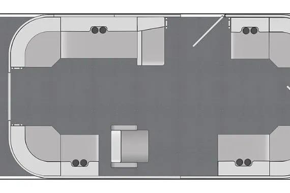 Slide: The Image of Floor plan of 2026 Bentley Pontoons Bolt 223, showcasing seating and layout design. - 2