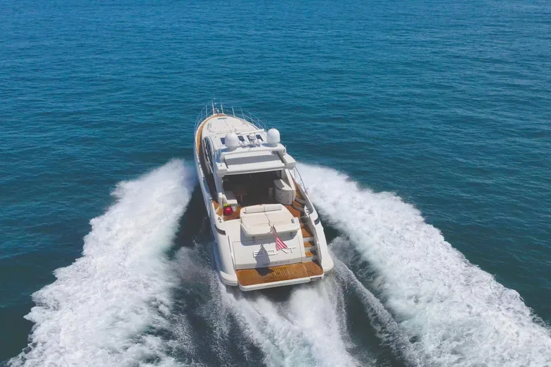Slide: The Image of Luxury Azimut 68S yacht cruising on open sea, 2011 model. - 5