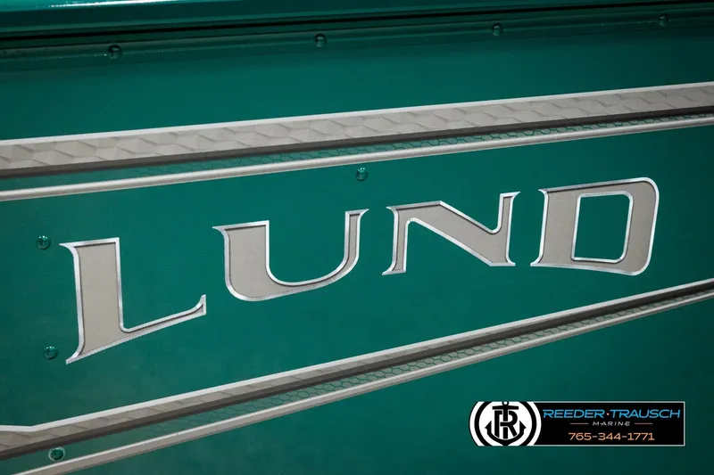 Slide: The Image of 2026 Lund 1775 Adventure Sport boat logo with Reeder-Trausch Marine branding. - 47
