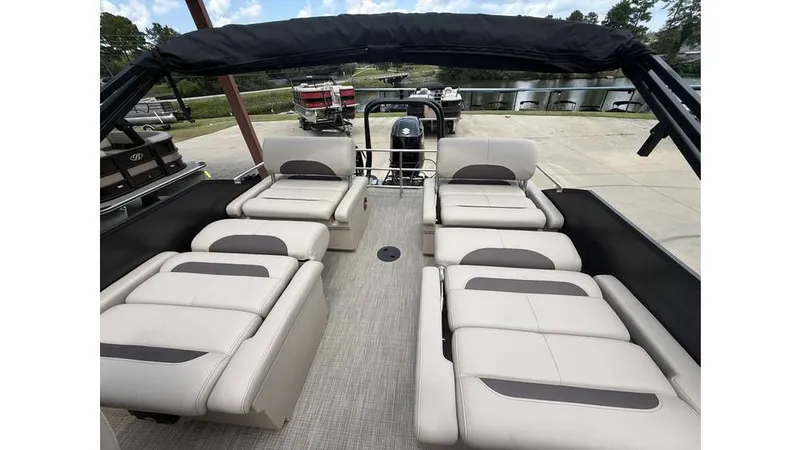 Slide: The Image of Bentley Pontoons Legacy Quad Swing Back 223 2026 - 2