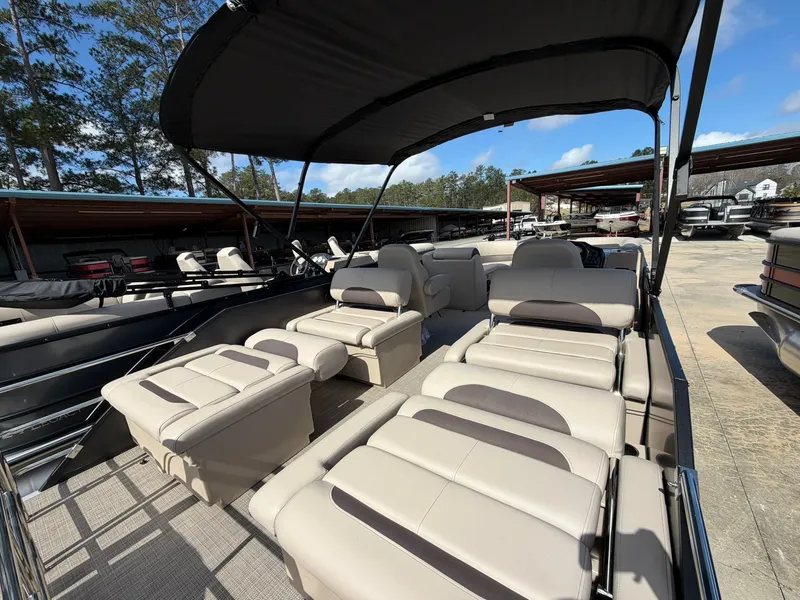Slide: The Image of Bentley Pontoons Legacy Quad Swing Back 223 2026 - 3