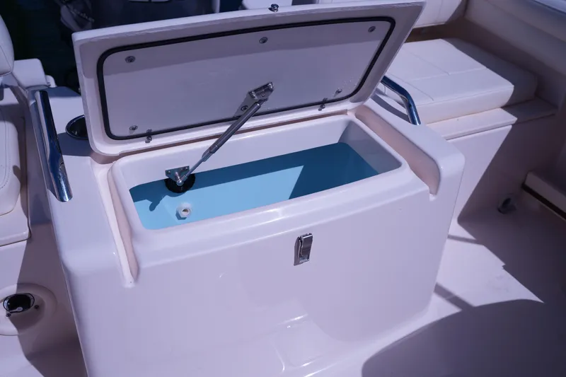 Slide: The Image of Open storage compartment on 2019 Grady-White Freedom 215 boat. - 22