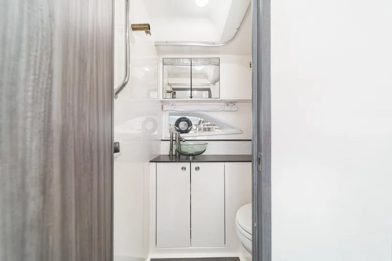 Slide: The Image of Modern bathroom interior of 2021 Sea Ray Sundancer 320 Outboard yacht. - 52
