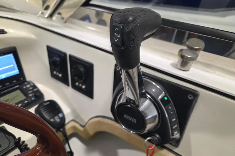 Slide: The Image of Control panel of a 2010 Westport 23 Bow Rider Tender boat. - 16