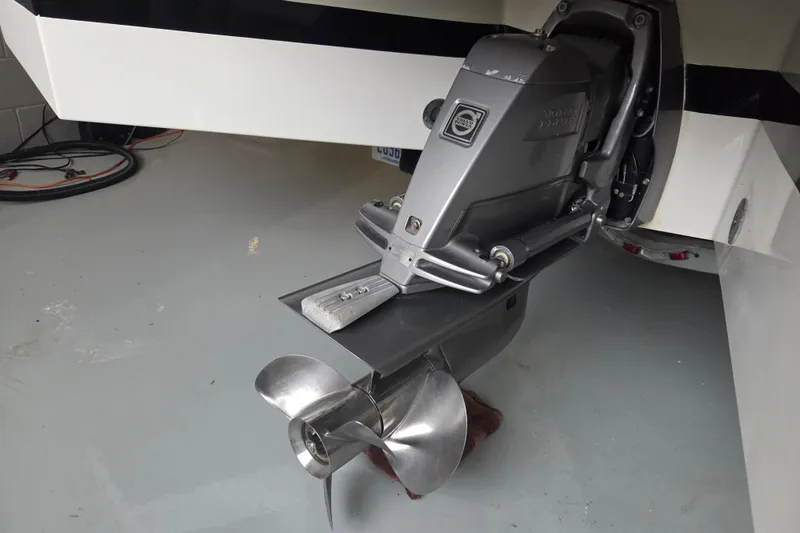 Slide: The Image of Stern drive of 2010 Westport 23 Bow Rider Tender with stainless steel propeller. - 25