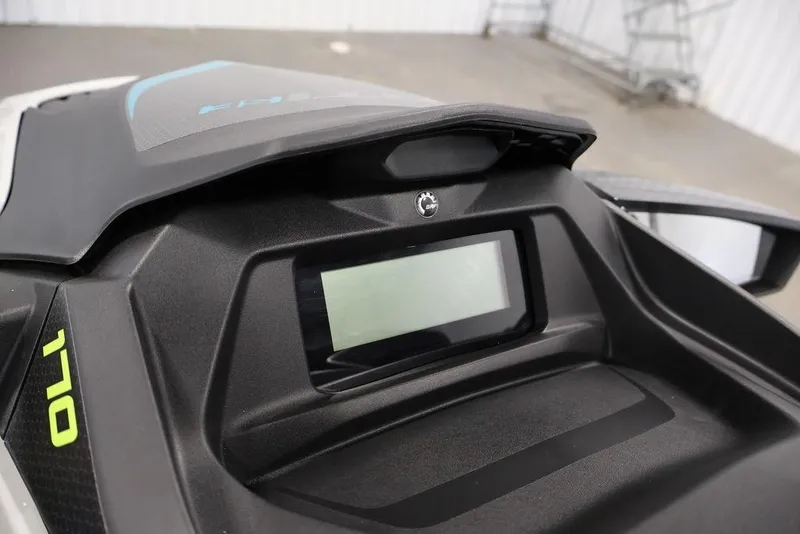 Slide: The Image of 2025 Sea-Doo GTI SE 170 dashboard with digital display and sleek design. - 9