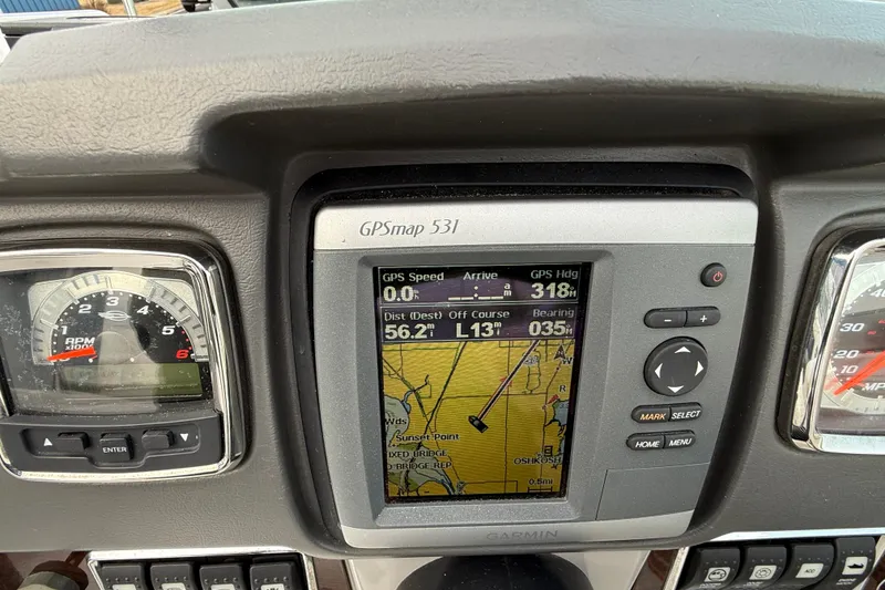 Slide: The Image of Dashboard of a 2013 Chaparral 246 SSi with GPSmap 531 navigation system. - 16