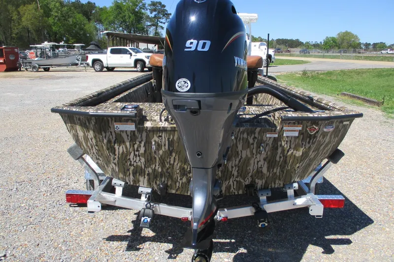 Slide: The Image of 2026 Avid 18 Rogue CC boat with Yamaha 90 engine on trailer. - 6