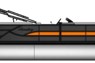 The Image of 2026 Bentley Pontoons Legacy 243 Cruise XL with sleek design and orange accents. - 0