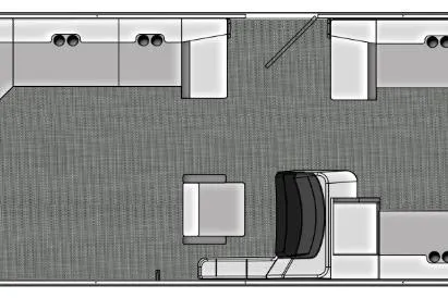 Slide: The Image of 2026 Bentley Pontoons Legacy 243 Cruise XL floor plan, showcasing spacious seating and layout. - 6