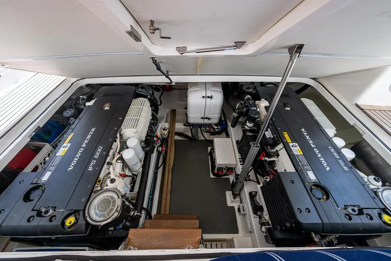 Slide: The Image of Engine room of 2017 Grand Banks 44 Eastbay SX with Volvo Penta IPS 600 engines. - 47