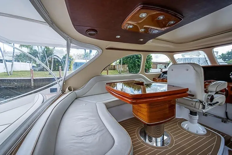 Slide: The Image of Luxurious interior of 2014 Zeelander Z44 yacht with elegant seating and polished wood table. - 4