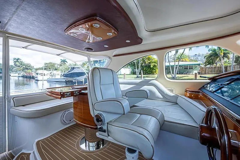 Slide: The Image of Luxurious interior of 2014 Zeelander Z44 yacht with elegant seating and wood accents. - 5