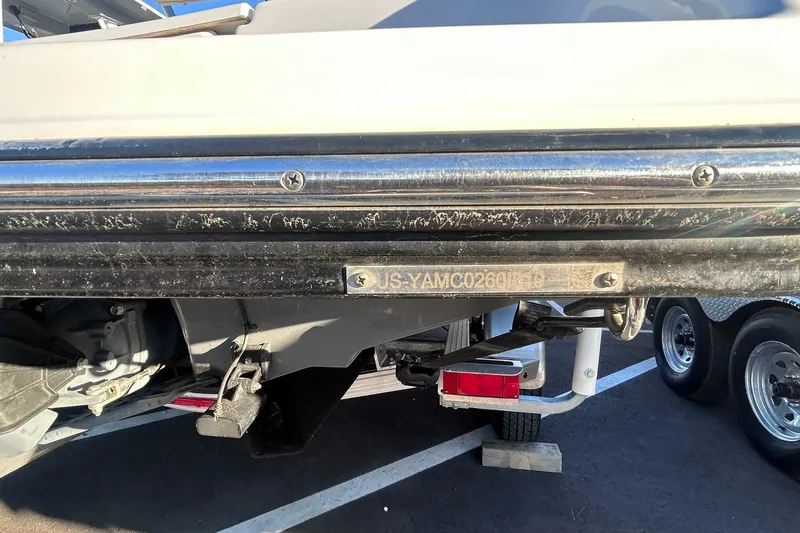 Slide: The Image of 2019 Yamaha Boats 210 FSH Sport hull identification number on trailer. - 26