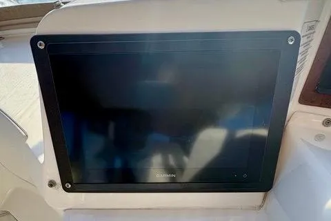 Slide: The Image of Garmin navigation display on 2008 Silverton 36 Convertible boat dashboard. - 12