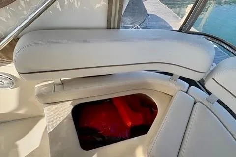 Slide: The Image of 2008 Silverton 36 Convertible boat interior with storage compartment open. - 15