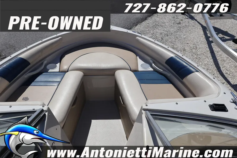 Slide: The Image of Pre-owned 1997 Glastron boat interior with seating, available at Antonietti Marine. - 17