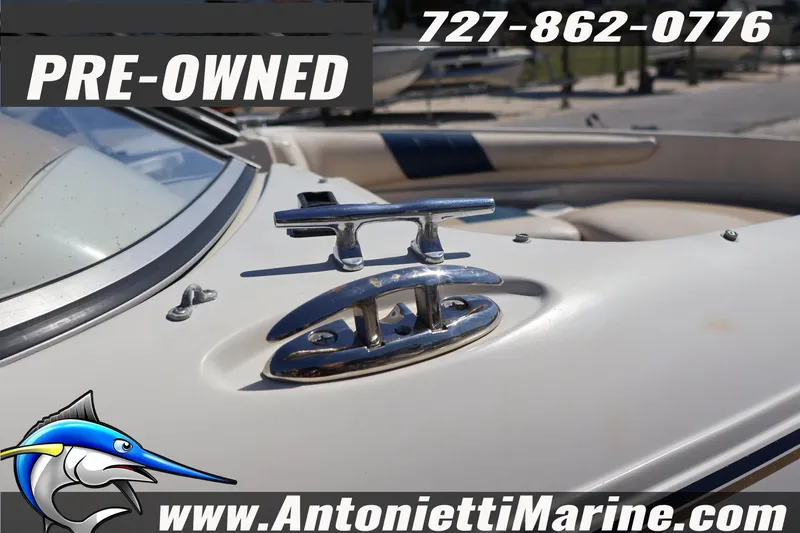 Slide: The Image of Pre-owned 1997 Glastron boat with chrome cleat, available at Antonietti Marine. - 21