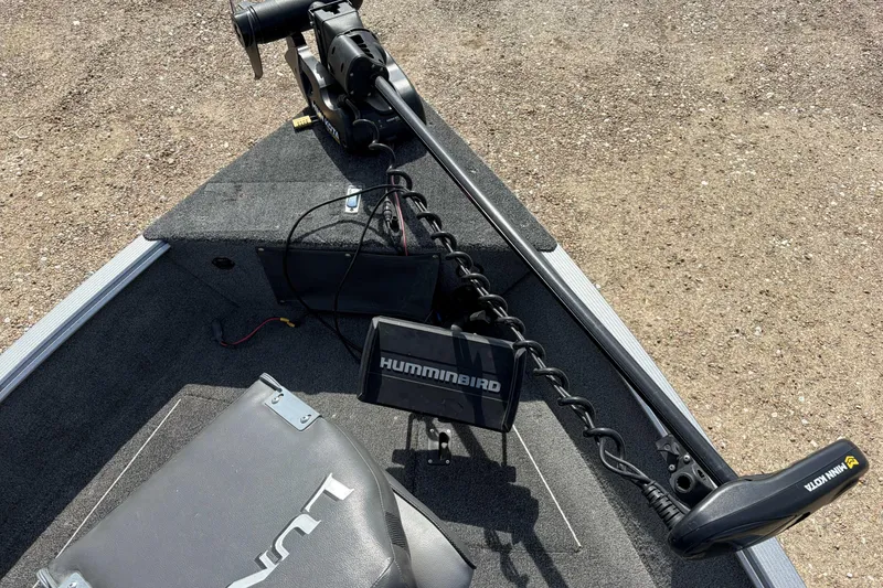 Slide: The Image of 2016 Lund 1675 Impact boat with Humminbird fish finder and trolling motor. - 6