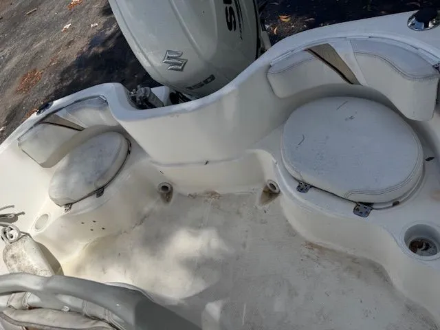 Slide: The Image of Interior of a 2003 Wellcraft Tournament boat with Suzuki engine. - 4