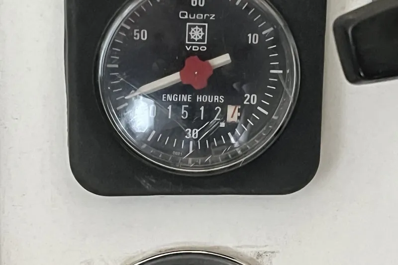 Slide: The Image of Engine hour meter showing 1512 hours on a 1999 Beneteau Oceanis 381 sailboat. - 9