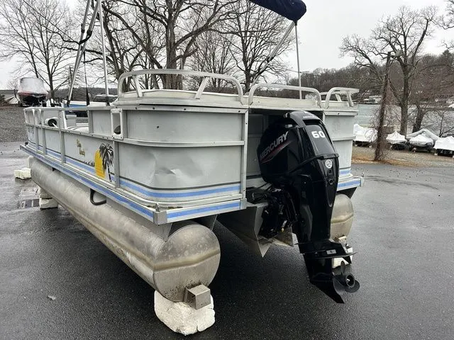 Slide: The Image of 1998 Palm Beach 200 pontoon boat with Mercury 60 HP engine. - 12