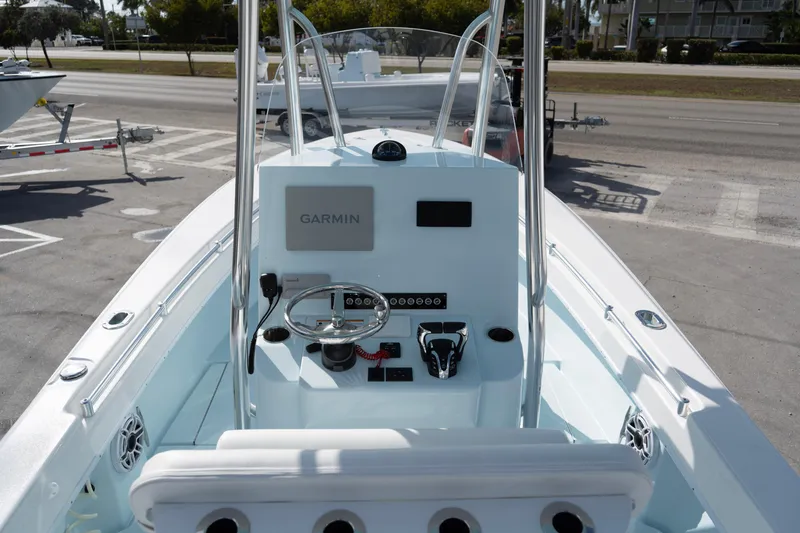Slide: The Image of 2024 Contender 25 Tournament boat dashboard with Garmin navigation system. - 5