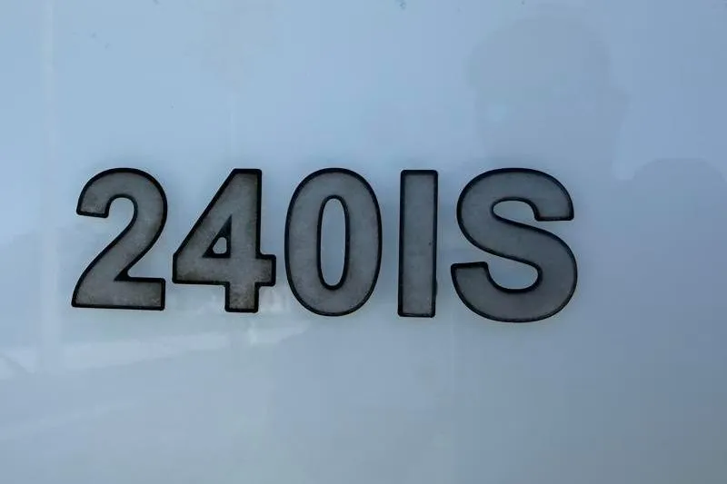 Slide: The Image of Edgewater 240 Inshore 2012 model emblem on white background. - 73