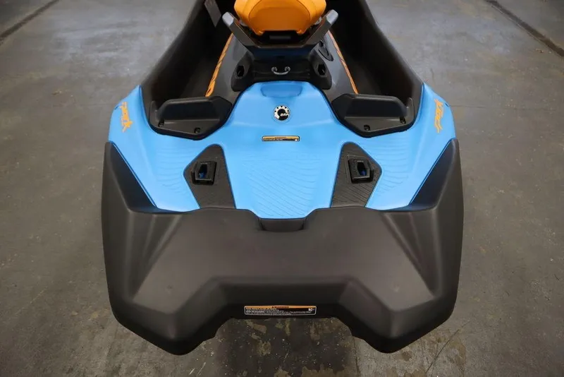 Slide: The Image of 2026 Sea-Doo Spark Trixx for 3, blue and black design, rear view. - 15
