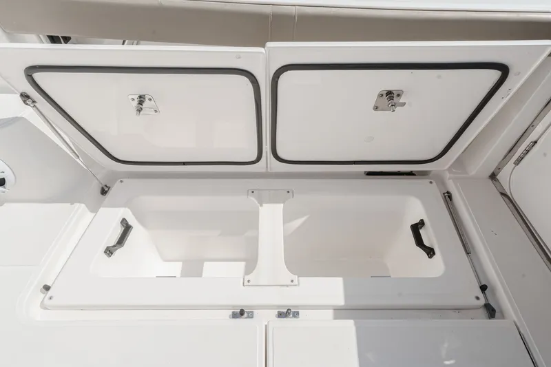 Slide: The Image of Storage compartment in Tiara Yachts 43 Open 2018 model. - 14