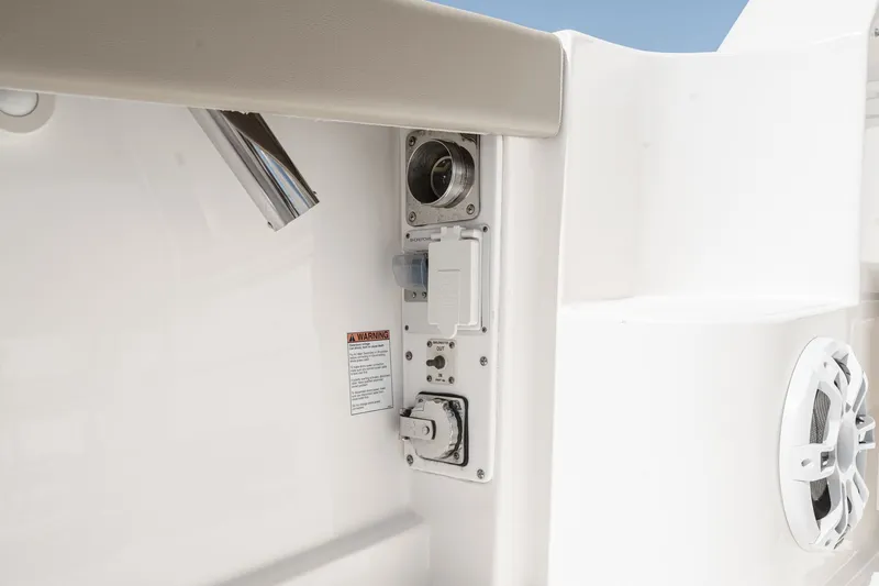 Slide: The Image of Close-up of Tiara Yachts 43 Open 2018, electrical connections. - 16