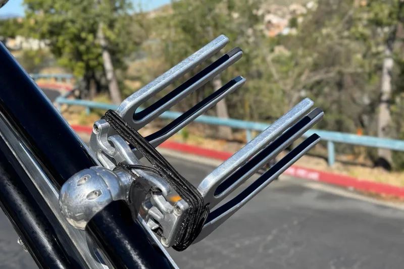 Slide: The Image of Wakeboard rack on a 2020 Crownline Eclipse E255 SURF boat, outdoors. - 22