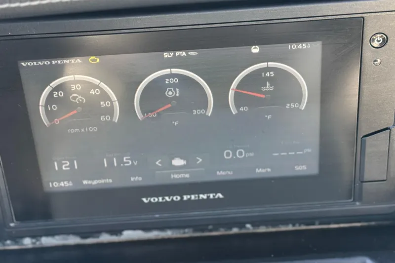 Slide: The Image of Volvo Penta dashboard display on 2020 Crownline Eclipse E255 SURF boat. - 36