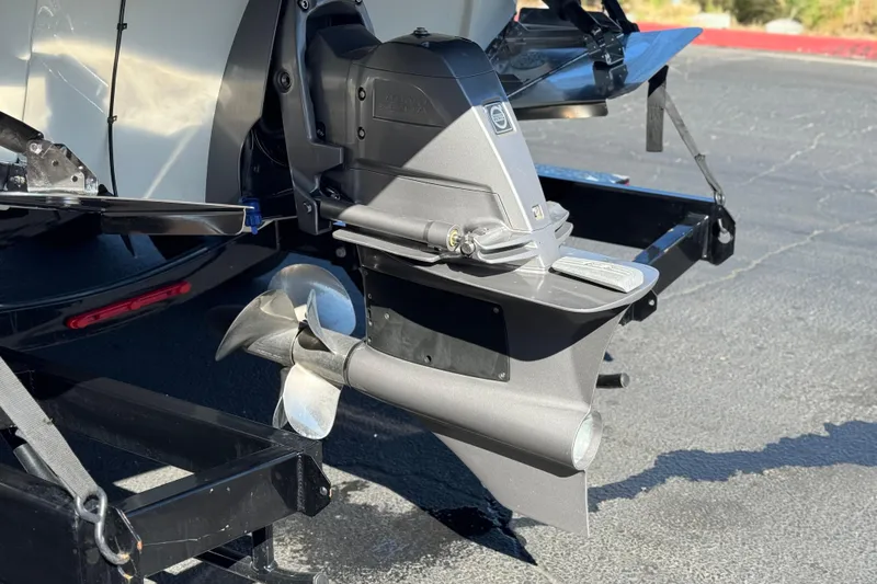 Slide: The Image of 2020 Crownline Eclipse E255 SURF boat propeller and stern drive detail. - 8