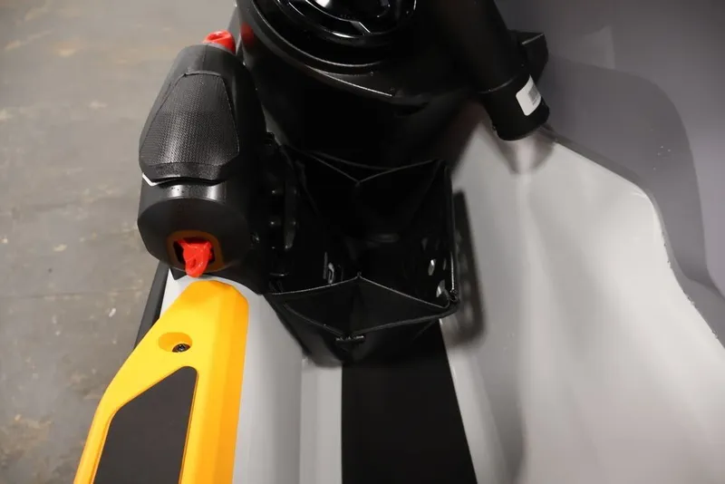 Slide: The Image of Close-up of 2026 Sea-Doo FishPro Trophy 170 interior detail, featuring storage compartment. - 16