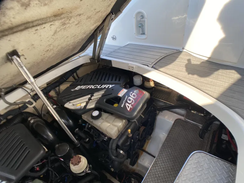 Slide: The Image of Engine compartment of a 2006 Formula 400 Super Sport with Mercury 496 motor. - 49