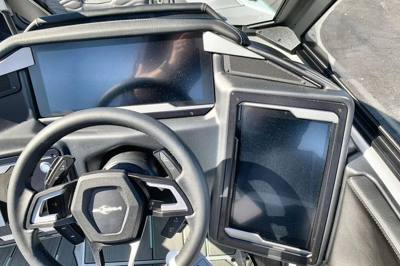 Slide: The Image of 2026 Supra SL 550 dashboard with modern steering wheel and dual digital displays. - 15