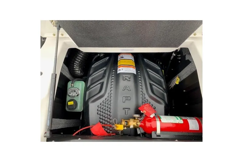 Slide: The Image of Engine compartment of 2026 Supra SA 450 with visible fire extinguisher and components. - 20
