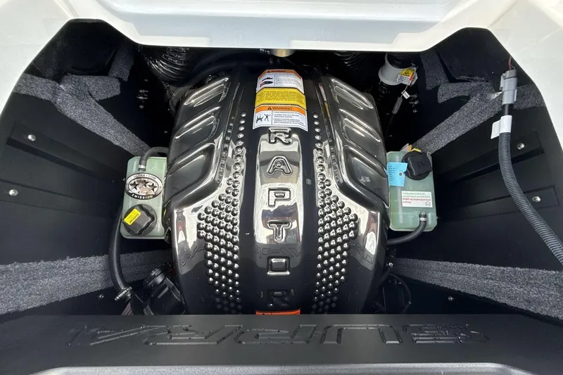 Slide: The Image of Engine compartment of 2025 Supra SA 550, featuring a Raptor engine. - 20