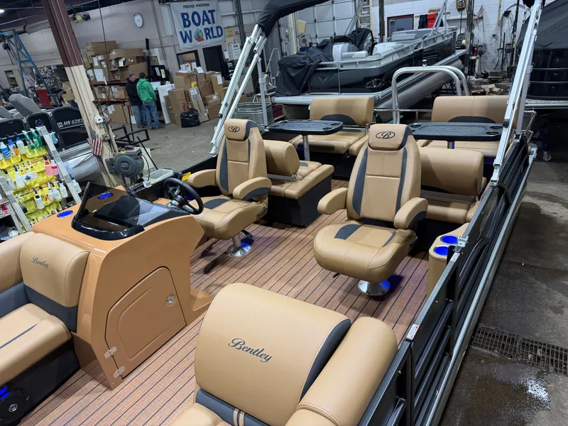 Slide: The Image of Interior of a 2026 Bentley Pontoons Legacy 220 QSB. - 3