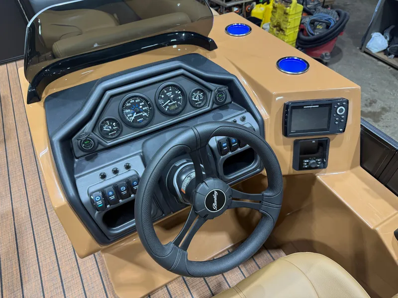 Slide: The Image of Dashboard of Bentley Pontoons Legacy 220 Navigator DL 2026. - 13