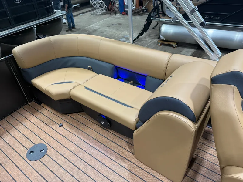 Slide: The Image of Luxurious seating in Bentley Pontoons Legacy 220 Navigator DL 2026. - 17