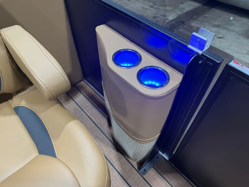 Slide: The Image of Illuminated cup holders in Bentley Pontoons Legacy 220 Navigator 2026. - 23