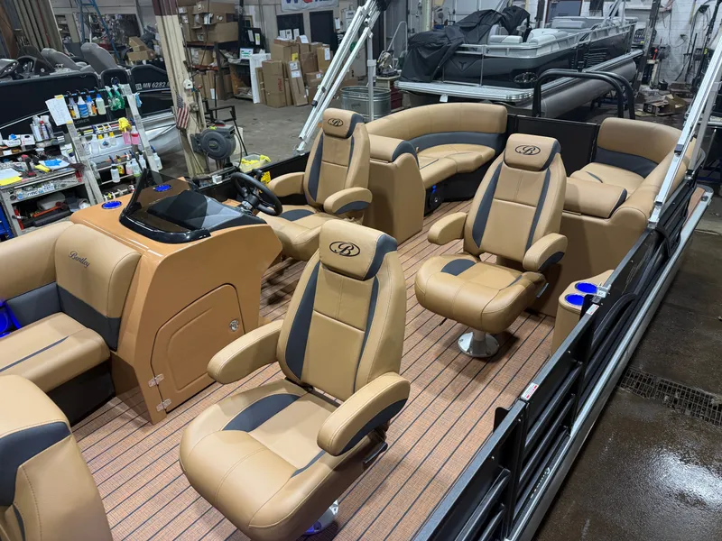 Slide: The Image of Luxurious interior of Bentley Pontoons Legacy 220 Navigator DL 2026. - 3