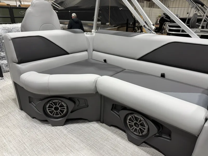Slide: The Image of Luxurious seating in the 2026 Tahoe Sport Rear Fish 2180 boat. - 24