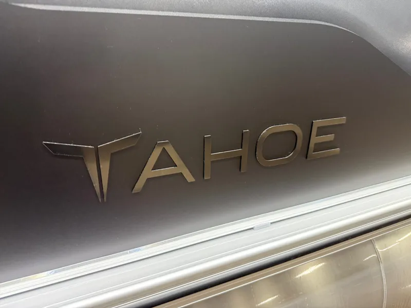 Slide: The Image of Tahoe Sport Rear Fish 2180 logo on boat, year 2026. - 35