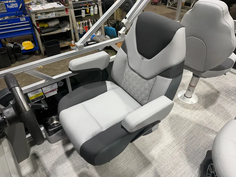 Slide: The Image of Luxurious seating in Tahoe Sport Quad Fish 1980 Pontoon, 2026 model. - 13