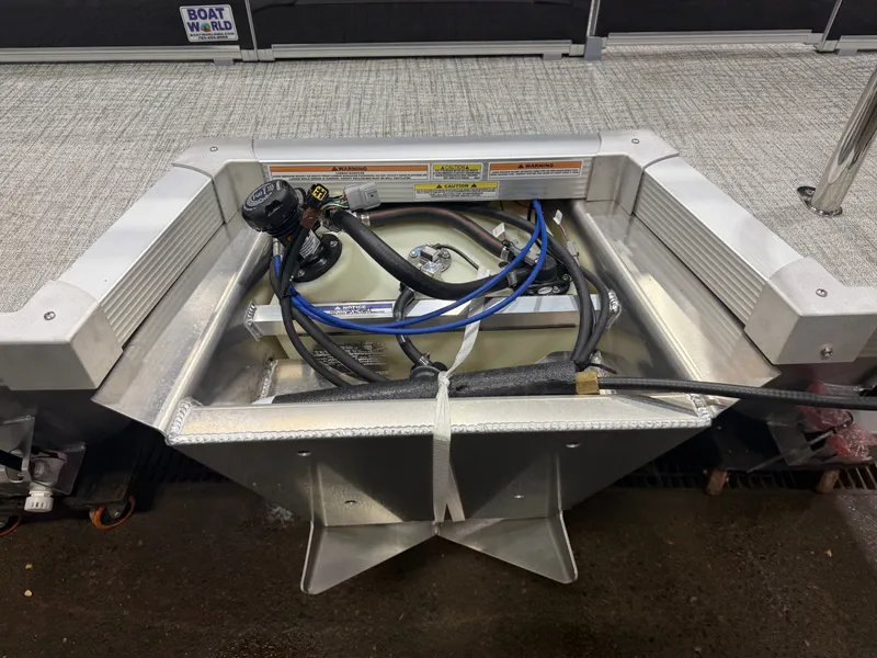 Slide: The Image of Tahoe Sport Quad Fish 1980 Pontoon 2026, interior view of engine compartment. - 37