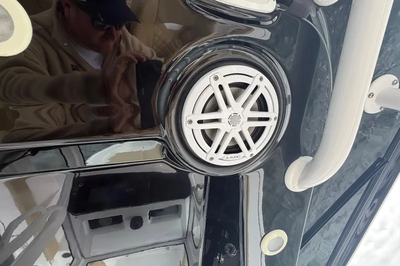 Slide: The Image of 2023 Sportsman Masters 267 Bay Boat with JL Audio speaker detail. - 32