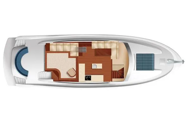 Slide: The Image of Manufacturer Provided Image: Top view layout of 2013 Hatteras 60 Motor Yacht interior. - 30